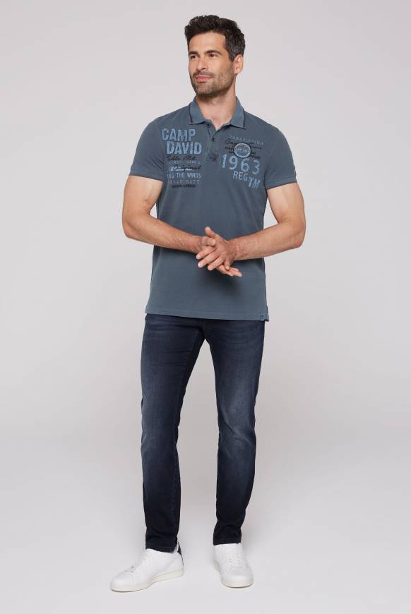 Soccx Pikee-Polo Mit Logo-Applikationen Blue Navy