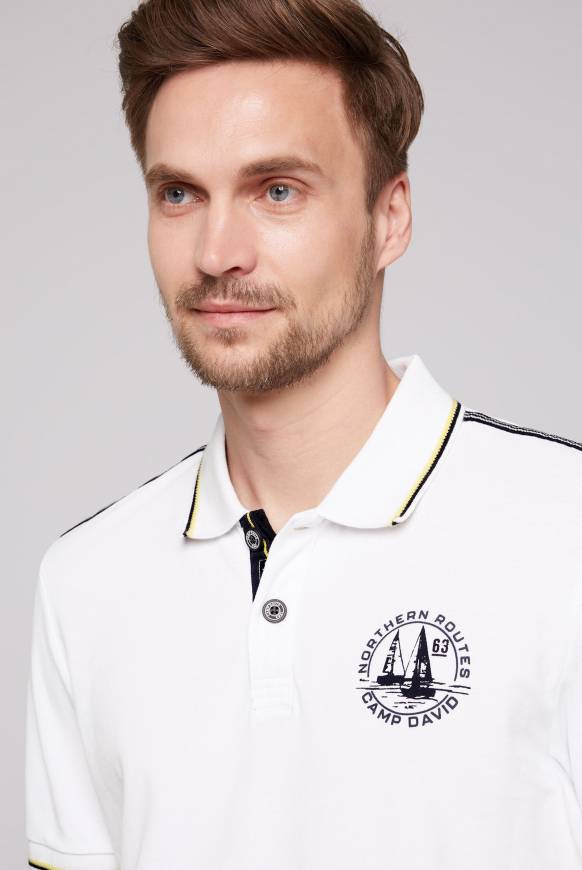 Soccx Pikee-Polo Mit Tipping-Effekten Opticwhite