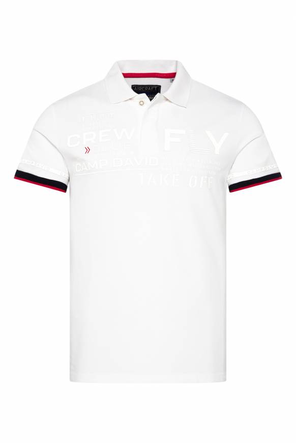 Soccx Pikee-Polo Mit Tonigem Rubber Artwork White