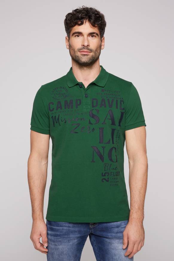 Soccx Pikee-Poloshirt Mit Sailing Print Raw Green