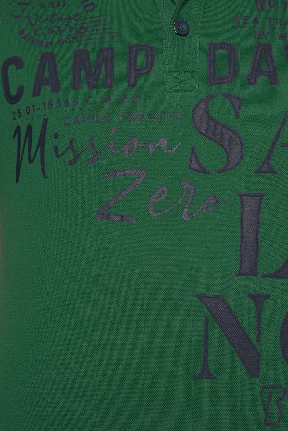 Soccx Pikee-Poloshirt Mit Sailing Print Raw Green