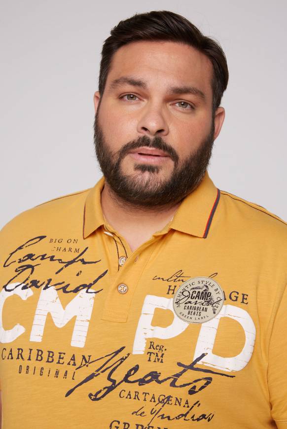 Soccx Poloshirt Mit Puff-Print-Details Warm Sun