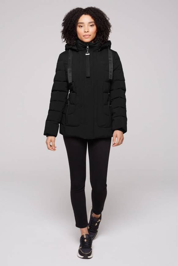 Soccx Puffer-Jacke Mit Abtrennbarer Kapuze Black