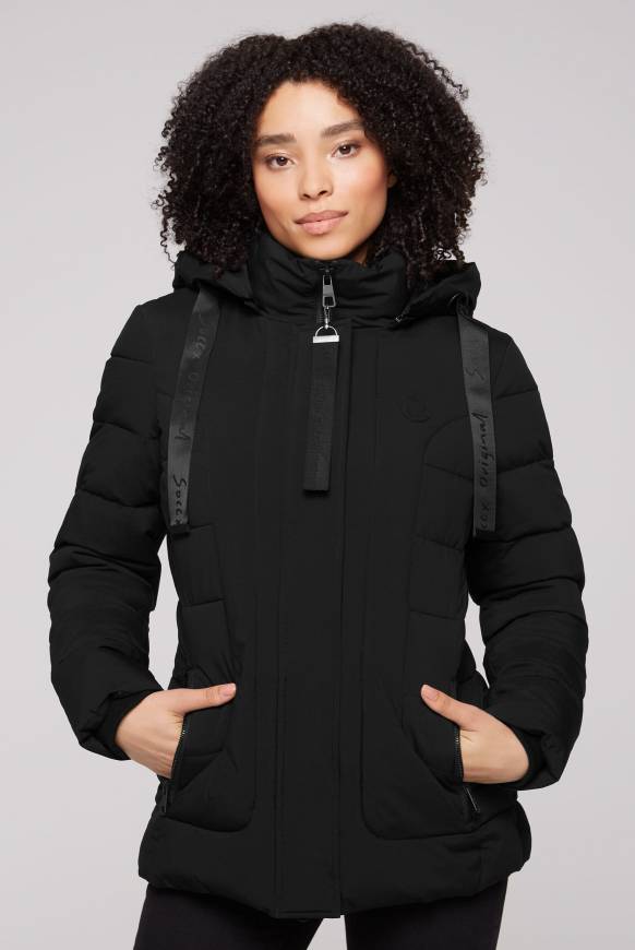 Soccx Puffer-Jacke mit abtrennbarer Kapuze black