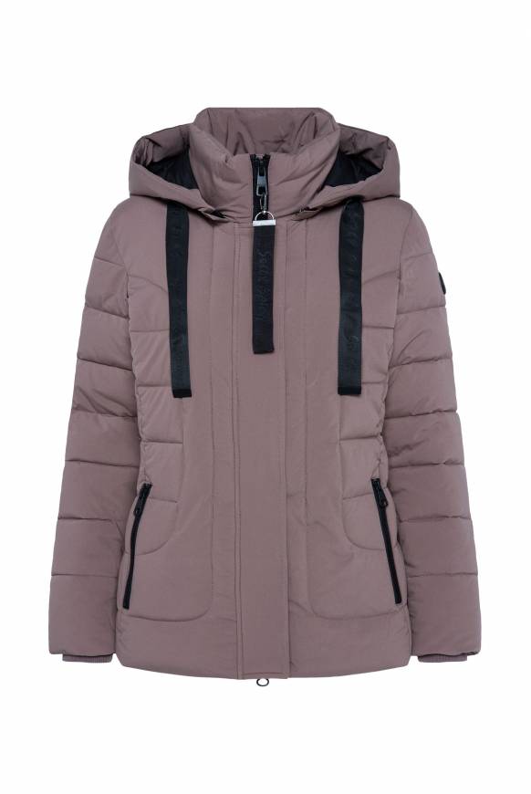 Soccx Puffer-Jacke Mit Abtrennbarer Kapuze Brown