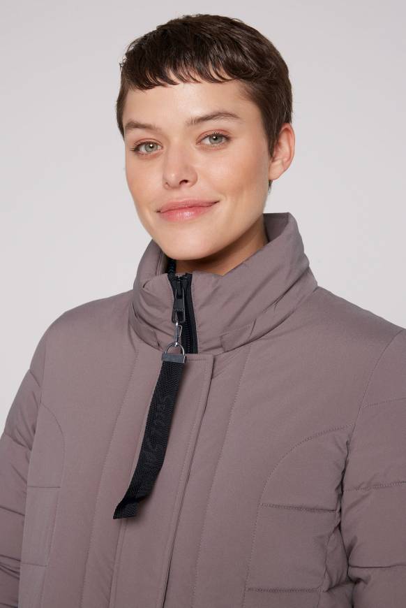 Soccx Puffer-Jacke Mit Abtrennbarer Kapuze Brown