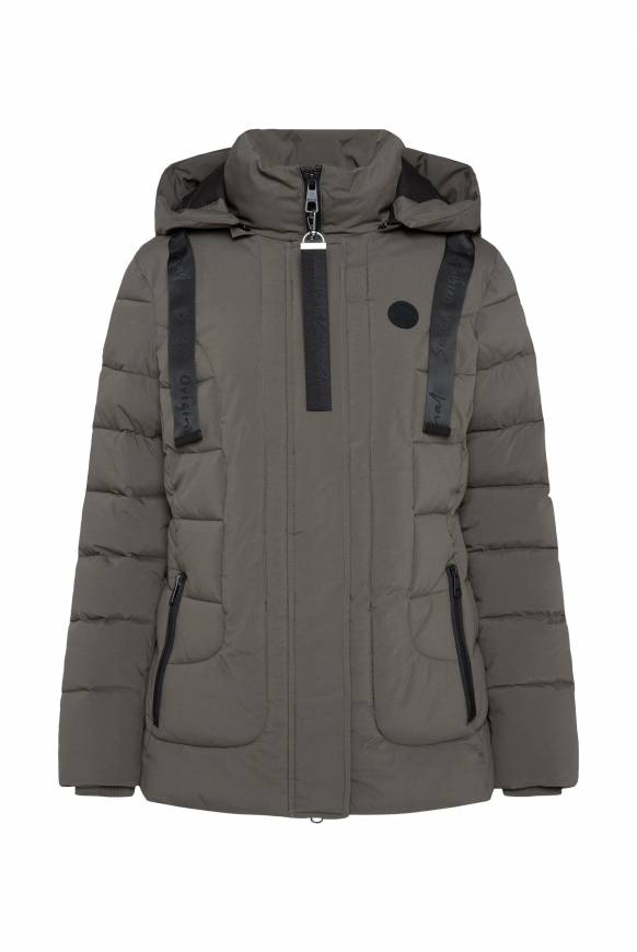 Soccx Puffer-Jacke Mit Abtrennbarer Kapuze Olive
