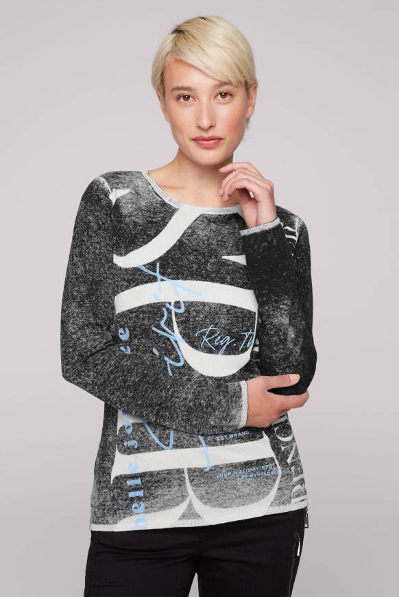 Soccx Pullover mit Acid Prints black