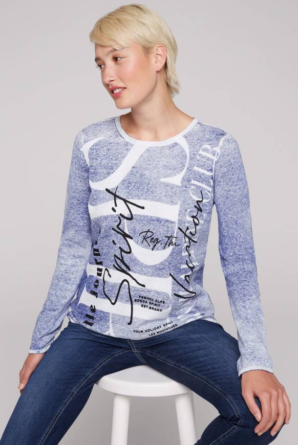 Soccx Pullover mit Acid Prints vividblue