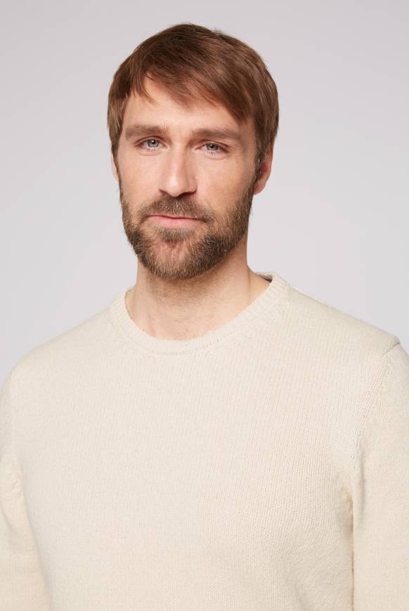 Soccx Pullover Mit Rundhalsausschnitt Ecru