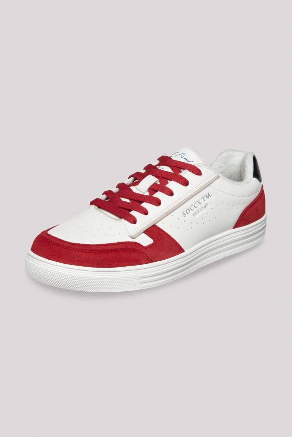 Soccx Retro Sneaker Clear Red/white