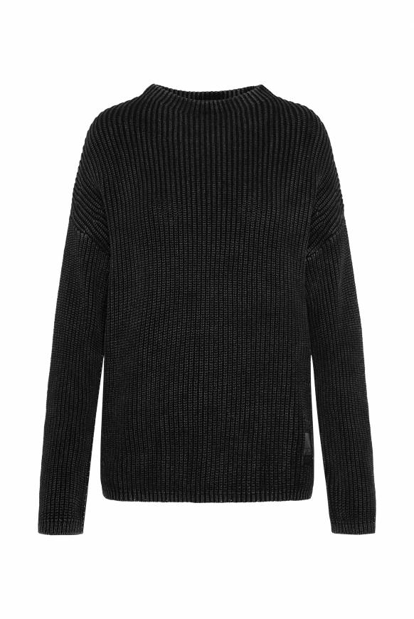 Soccx Rippstrickpullover Stone Washed Black