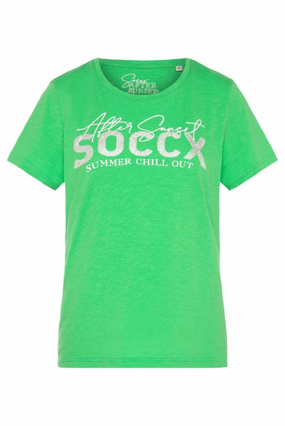 Soccx Rundhalsshirt Mit Logo Print Bright Kiwi
