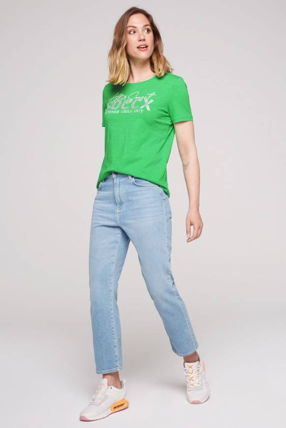 Soccx Rundhalsshirt Mit Logo Print Bright Kiwi