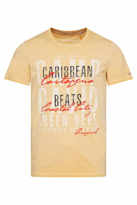 Soccx Rundhalsshirt Mit Wording Print Warm Sun