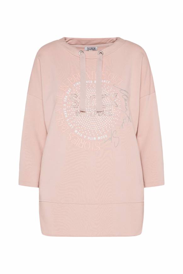 Soccx Shirt Mit Stehkragen Und Artwork Rose Blush