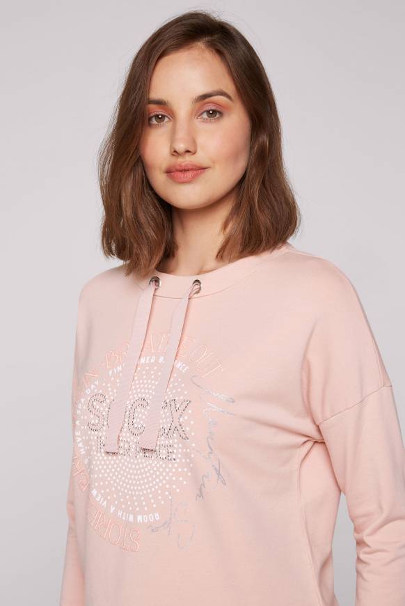 Soccx Shirt Mit Stehkragen Und Artwork Rose Blush