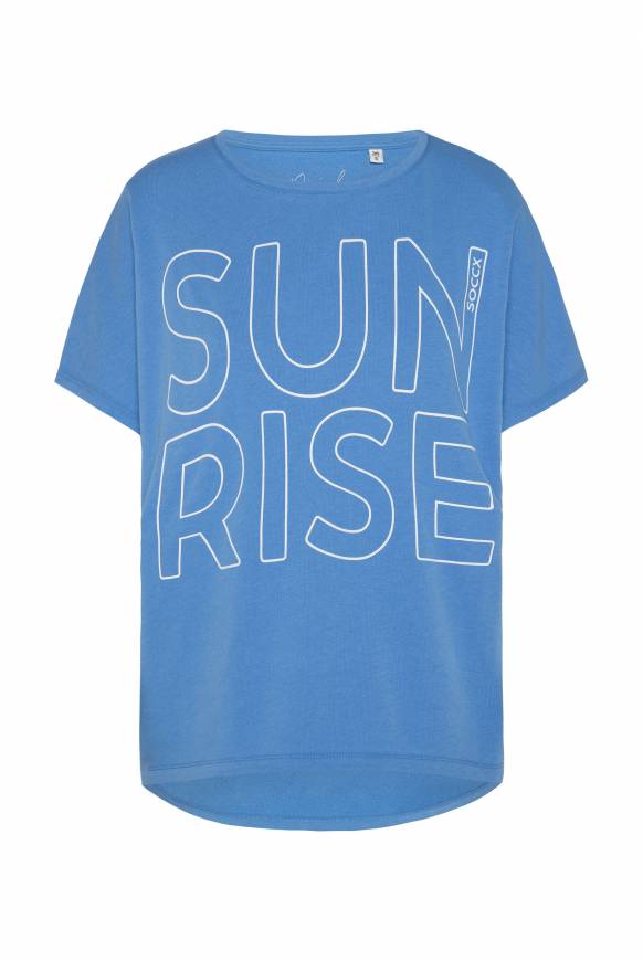 Soccx Shirt Oversized Mit Artwork Airy Blue