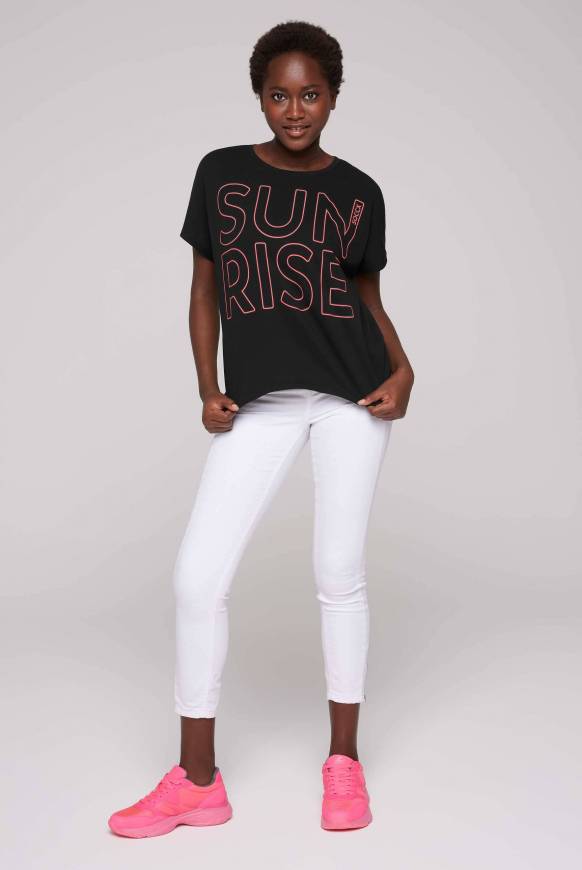 Soccx Shirt Oversized Mit Artwork Black