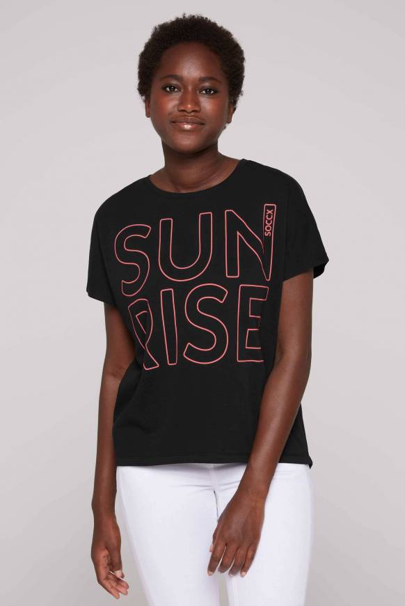 Soccx Shirt Oversized mit Artwork black