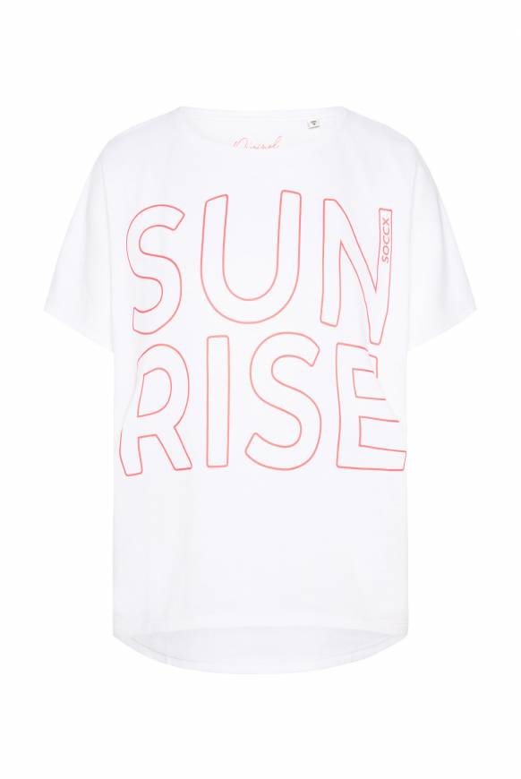 Soccx Shirt Oversized Mit Artwork Opticwhite