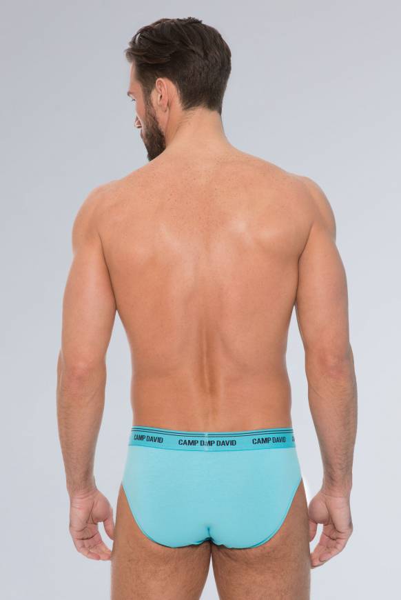 Soccx Slip Mit Logo-Bund Aqua