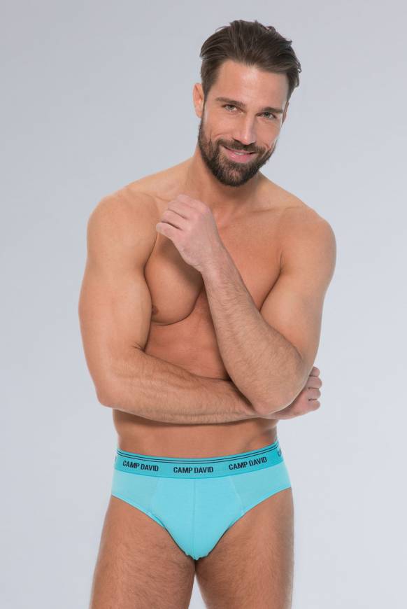 Soccx Slip mit Logo-Bund aqua