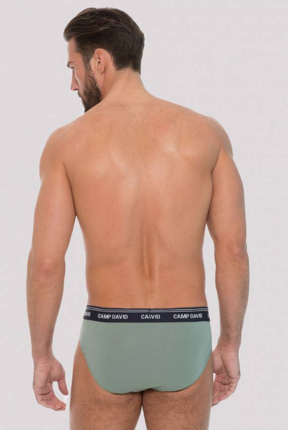 Soccx Slip Mit Logo-Bund Light Olive S