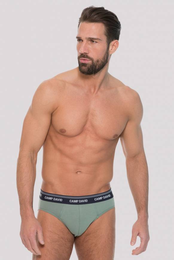 Soccx Slip mit Logo-Bund light olive S