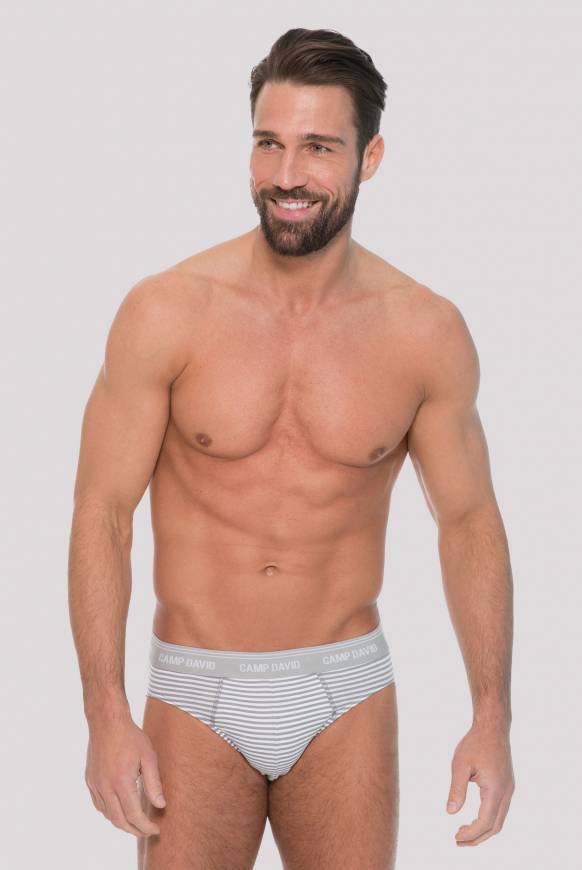 Soccx Slip mit Streifen opticwhite / grey S