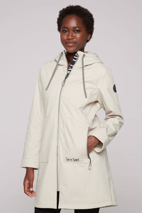 Soccx Softshellmantel mit Kapuze dark kitt