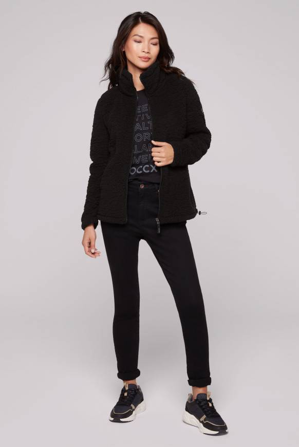 Soccx Sport-Jacke Im Sherpa-Look Black