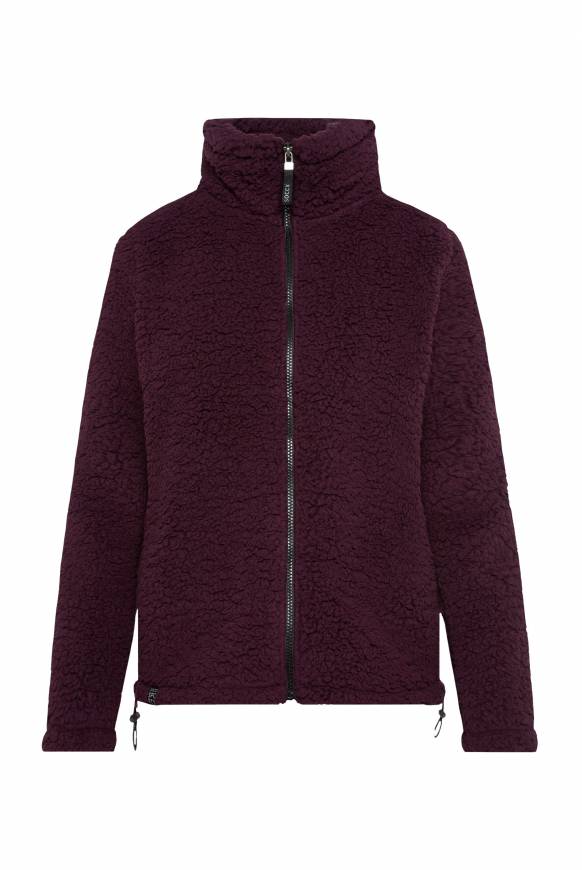 Soccx Sport-Jacke Im Sherpa-Look Deep Plum