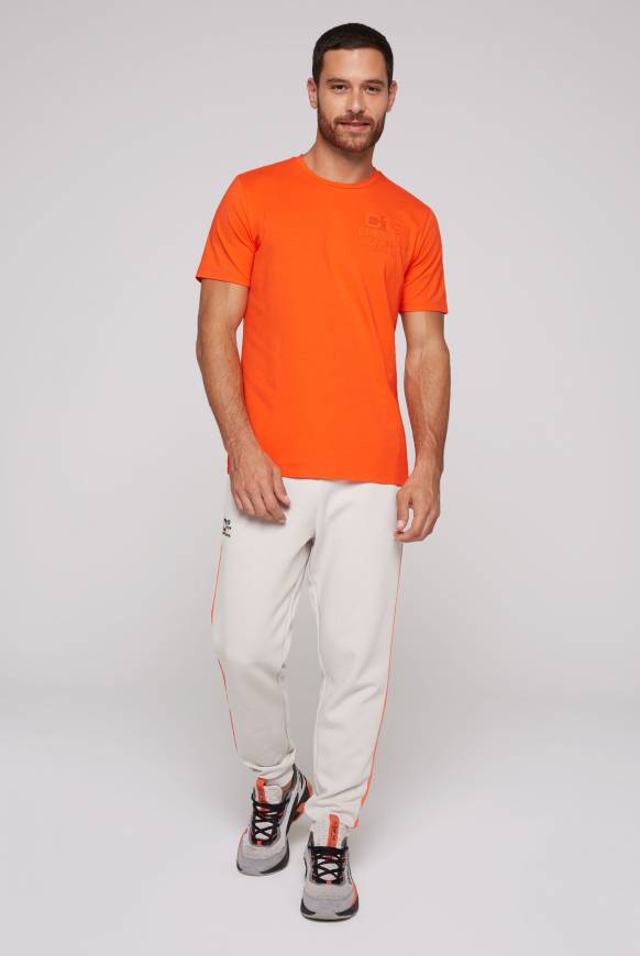 Soccx Sport-T-Shirt Mit Artwork Signal Orange