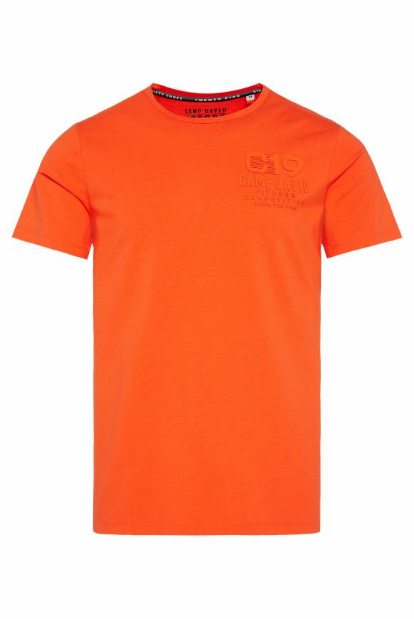 Soccx Sport-T-Shirt Mit Artwork Signal Orange