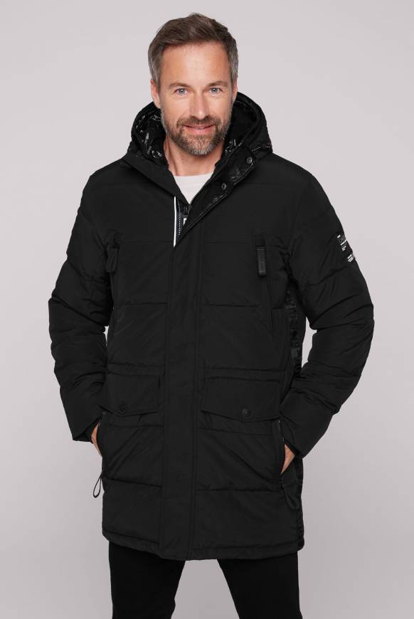 Soccx Stepp-Parka mit Kapuzen-Layering black