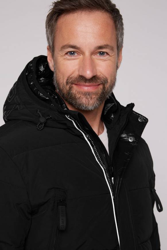 Soccx Stepp-Parka Mit Kapuzen-Layering Black