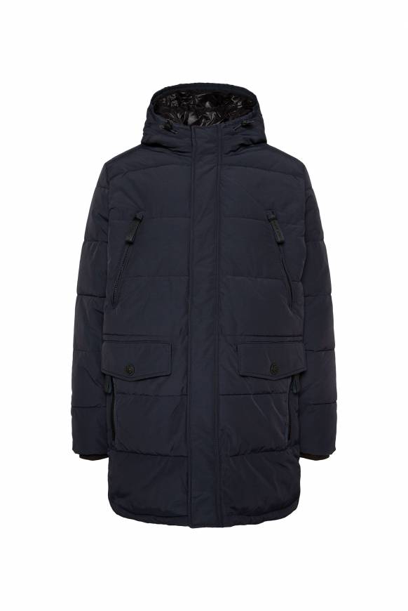Soccx Stepp-Parka Mit Kapuzen-Layering Blue Navy
