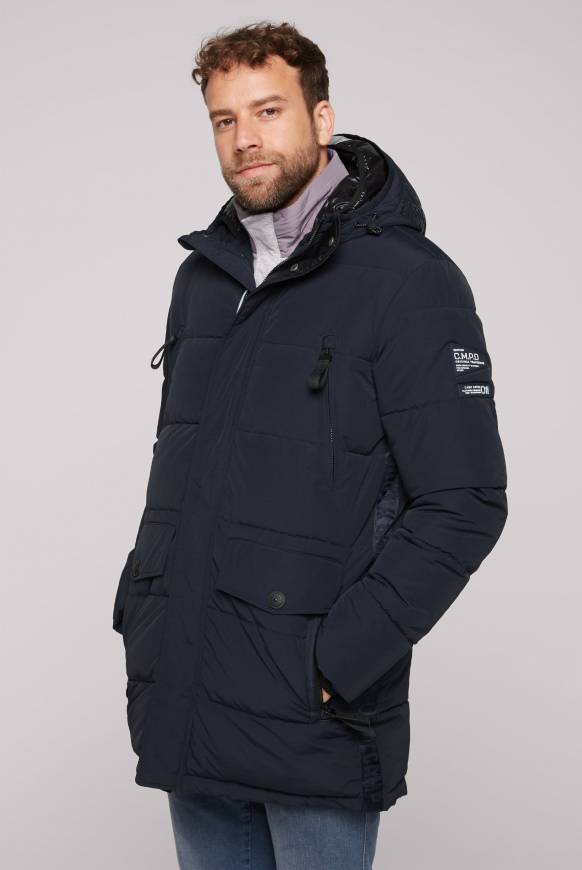 Soccx Stepp-Parka mit Kapuzen-Layering blue navy