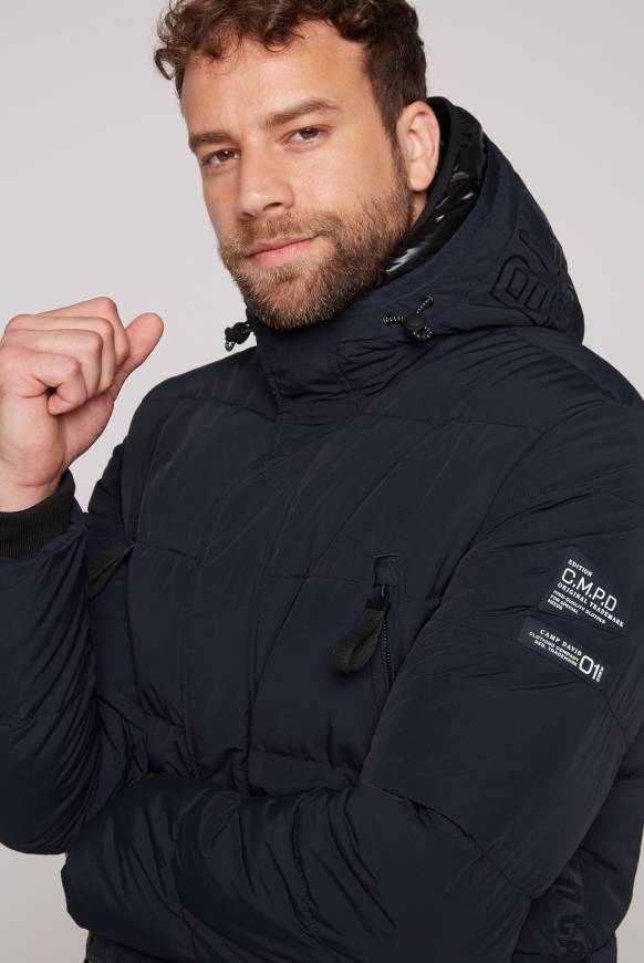 Soccx Stepp-Parka Mit Kapuzen-Layering Blue Navy