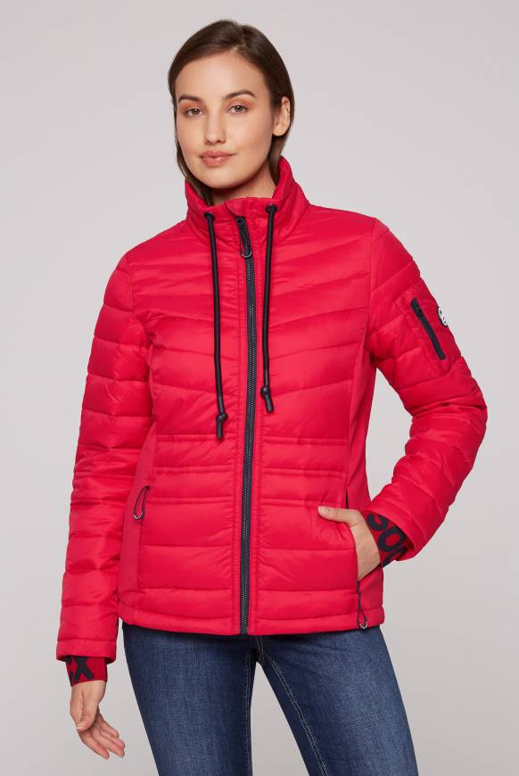 Soccx Steppjacke im Ski-Design clear red