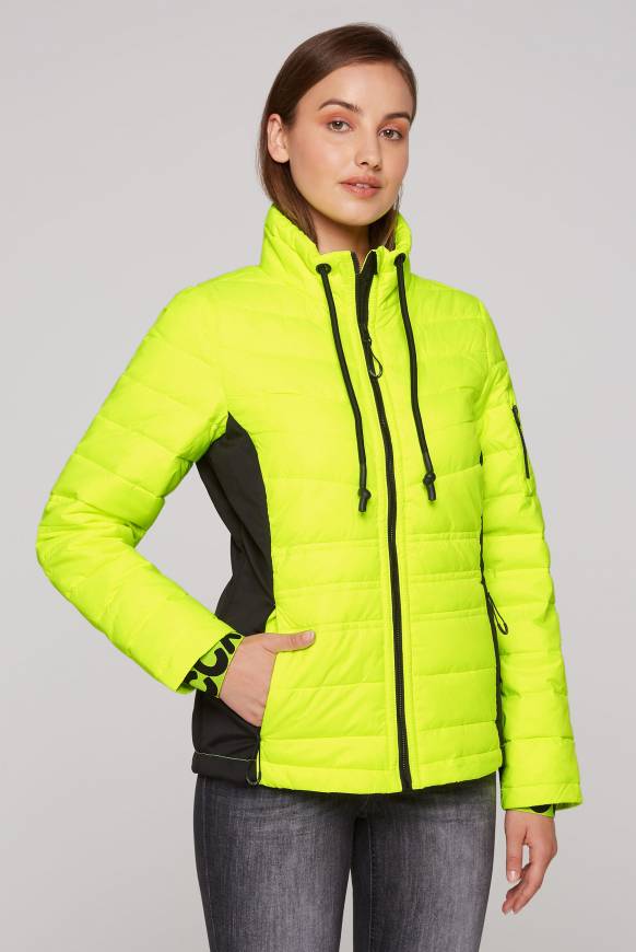 Soccx Steppjacke im Ski-Design yellow lime