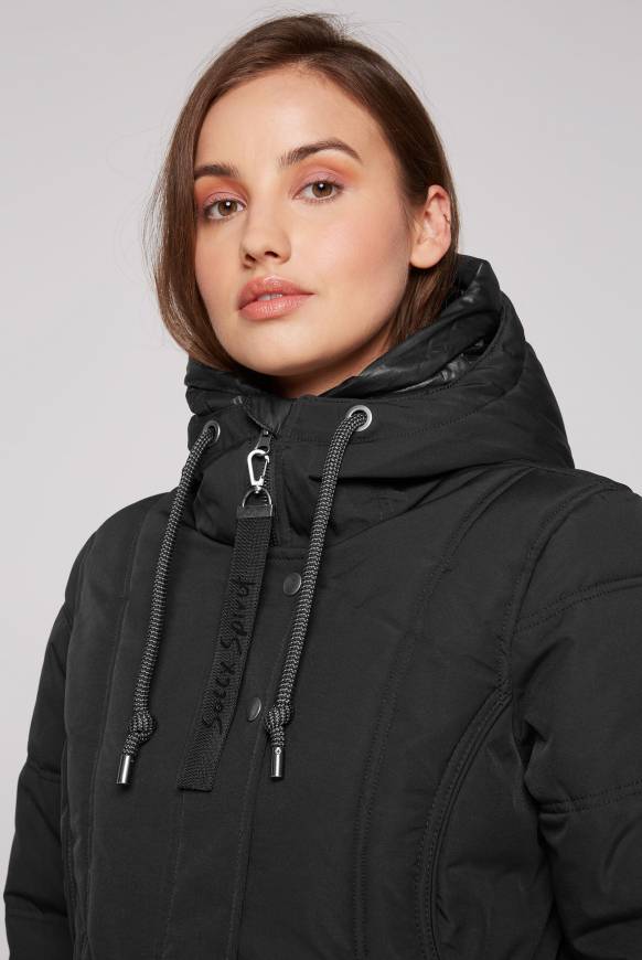 Soccx Steppjacke Mit Kapuzen-Layering Black
