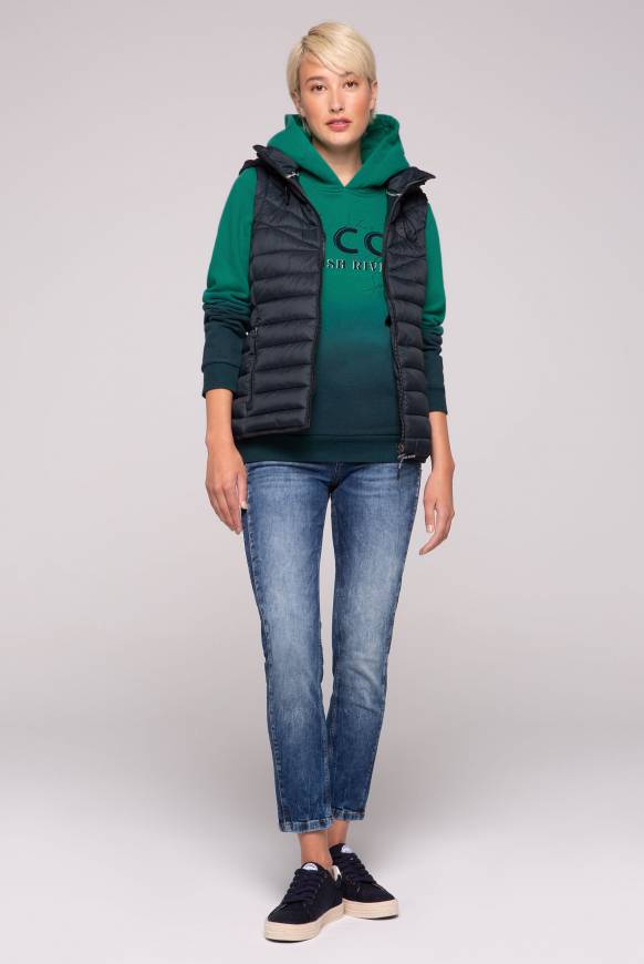 Soccx Steppweste Mit Abknöpfbarer Kapuze Blue Navy