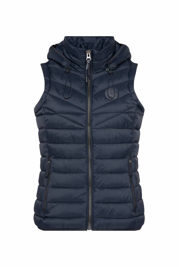 Soccx Steppweste Mit Abknöpfbarer Kapuze Blue Navy