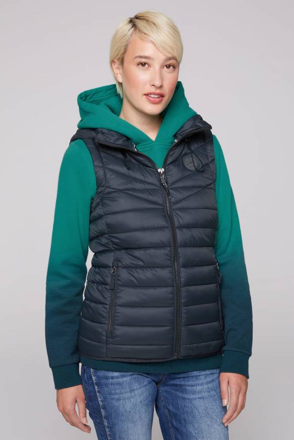 Soccx Steppweste mit abknöpfbarer Kapuze blue navy