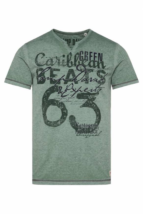 Soccx Streifenshirt Mit Vintage Print Green Beat