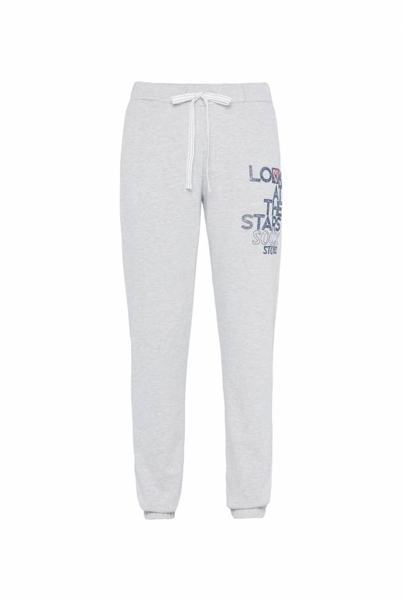Soccx Sweathose Mit Glitter Print Grey Melange XXL