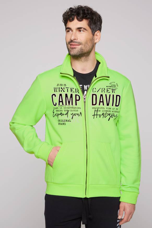 Soccx Sweatjacke mit Logo Artwork neon green