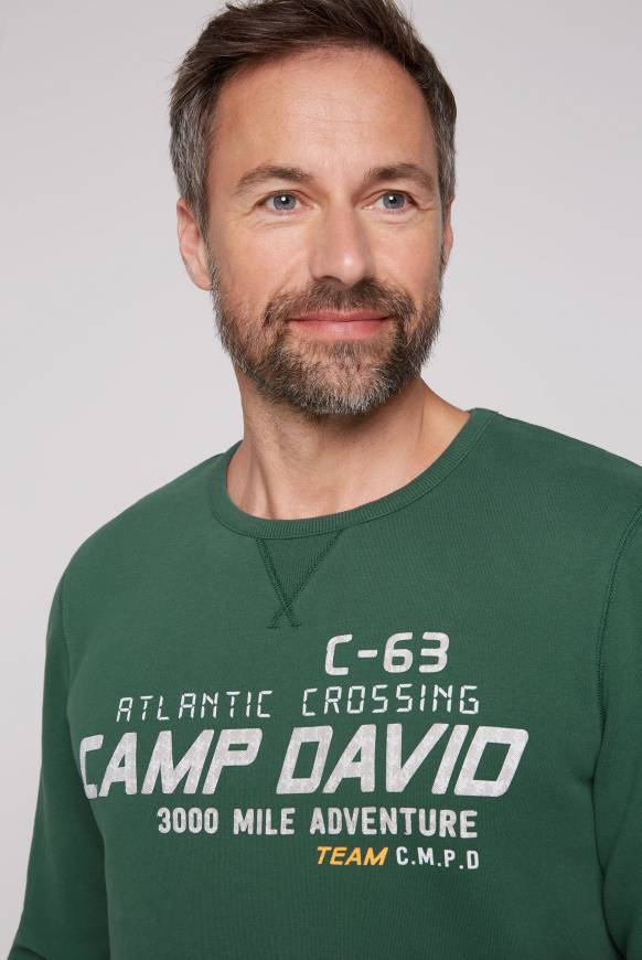 Soccx Sweatshirt Dip Dye Mit Puff-Print Dark Green